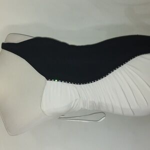 Cache Black And White Off One Shoulder  Size 6 Vintage Full Length